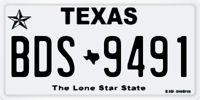 TX license plate BDS9491