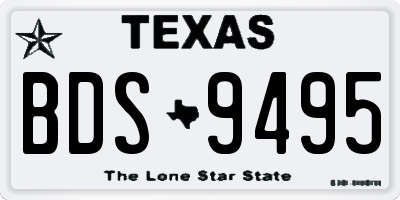 TX license plate BDS9495