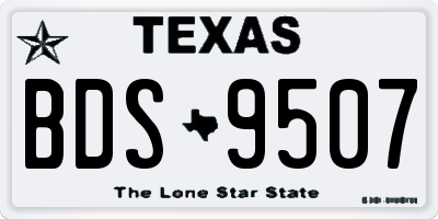 TX license plate BDS9507