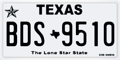 TX license plate BDS9510