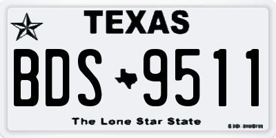 TX license plate BDS9511
