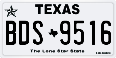 TX license plate BDS9516