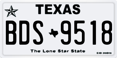 TX license plate BDS9518