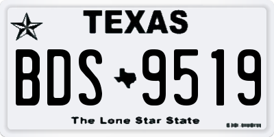 TX license plate BDS9519