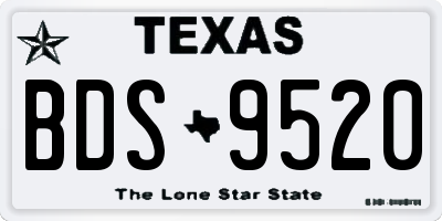 TX license plate BDS9520