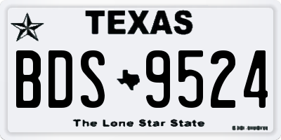 TX license plate BDS9524