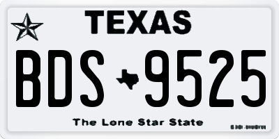 TX license plate BDS9525