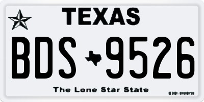 TX license plate BDS9526