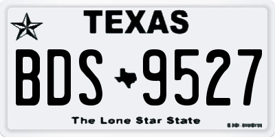 TX license plate BDS9527