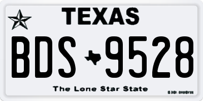 TX license plate BDS9528