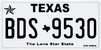 TX license plate BDS9530