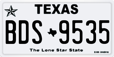 TX license plate BDS9535
