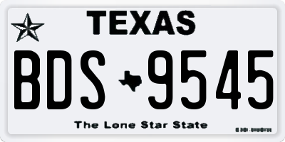 TX license plate BDS9545