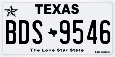 TX license plate BDS9546