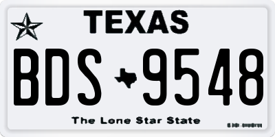 TX license plate BDS9548