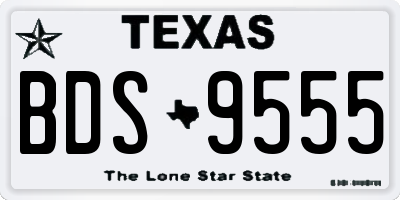 TX license plate BDS9555