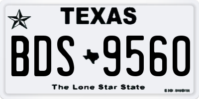 TX license plate BDS9560