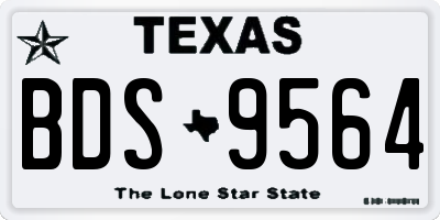 TX license plate BDS9564