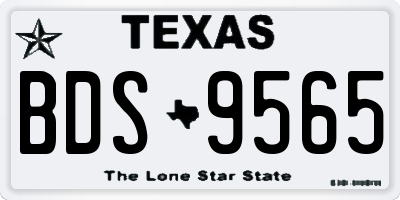 TX license plate BDS9565