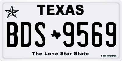 TX license plate BDS9569