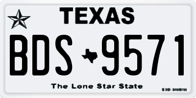 TX license plate BDS9571