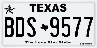 TX license plate BDS9577
