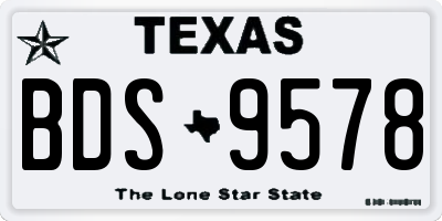 TX license plate BDS9578