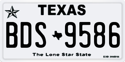 TX license plate BDS9586
