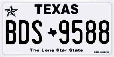 TX license plate BDS9588