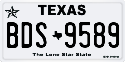 TX license plate BDS9589