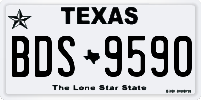 TX license plate BDS9590