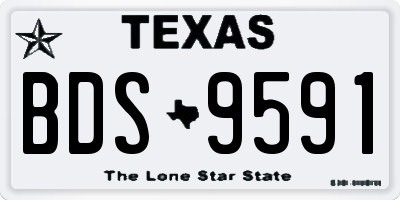 TX license plate BDS9591