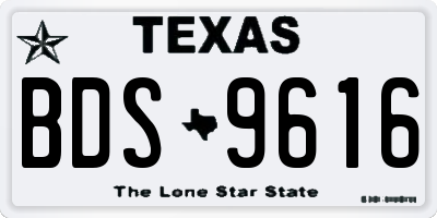 TX license plate BDS9616