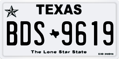 TX license plate BDS9619