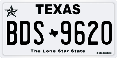 TX license plate BDS9620