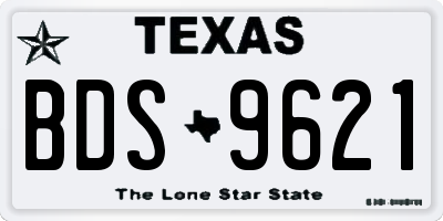 TX license plate BDS9621