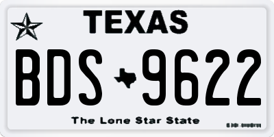 TX license plate BDS9622