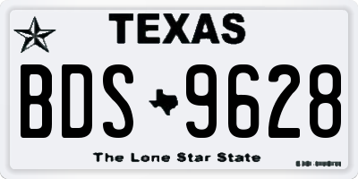 TX license plate BDS9628
