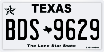 TX license plate BDS9629