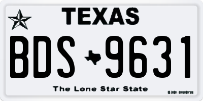 TX license plate BDS9631