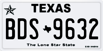 TX license plate BDS9632