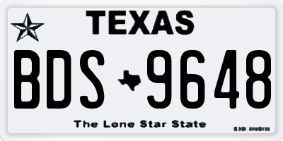TX license plate BDS9648