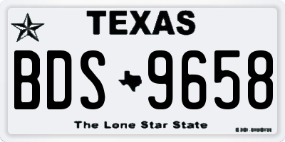 TX license plate BDS9658