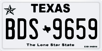 TX license plate BDS9659