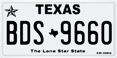 TX license plate BDS9660