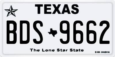 TX license plate BDS9662