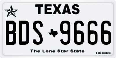 TX license plate BDS9666