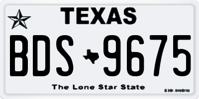 TX license plate BDS9675
