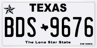 TX license plate BDS9676
