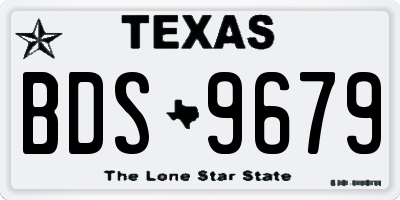 TX license plate BDS9679